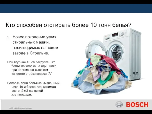 Кто способен отстирать более 10 тонн белья? Новое поколение узких стиральных машин,