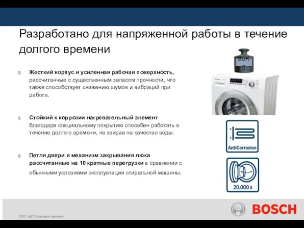 Разработано для напряженной работы в течение долгого времени Жесткий корпус и усиленная