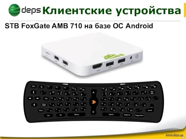 Клиентские устройства STB FoxGate AMB 710 на базе ОС Android