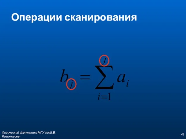 Операции сканирования Физический факультет МГУ им М.В.Ломоносова