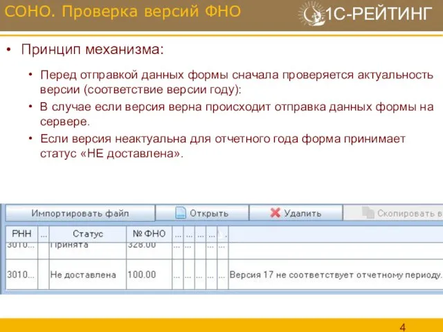 Принцип механизма: Перед отправкой данных формы сначала проверяется актуальность версии (соответствие версии