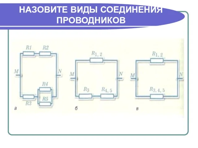 НАЗОВИТЕ ВИДЫ СОЕДИНЕНИЯ ПРОВОДНИКОВ