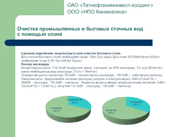 Сравним укрупненно энергозатраты для очистки бытового стока. Для очистки бытового стока необходимо