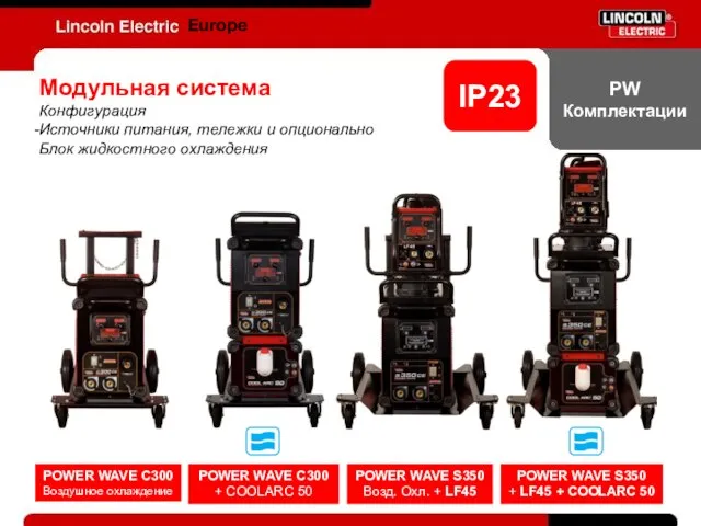 PW Комплектации Europe POWER WAVE C300 Воздушное охлаждение POWER WAVE C300 +