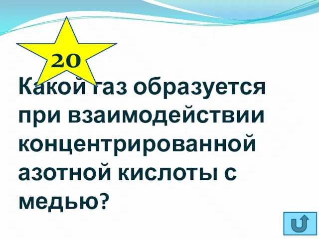 Какой газ образуется при взаимодействии концентрированной азотной кислоты с медью? 20