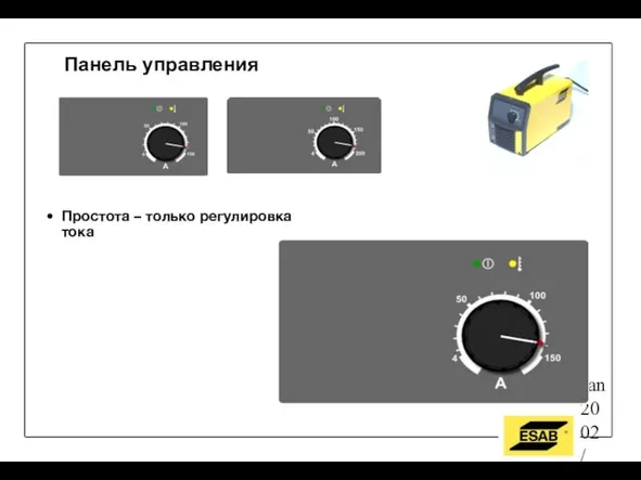 Jan 2002 / OW Панель управления Простота – только регулировка тока