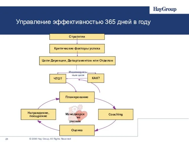 Управление эффективностью 365 дней в году Оценка Награждение, поощрение Стратегия