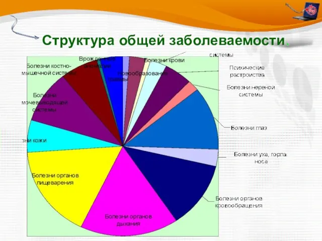 Структура общей заболеваемости.