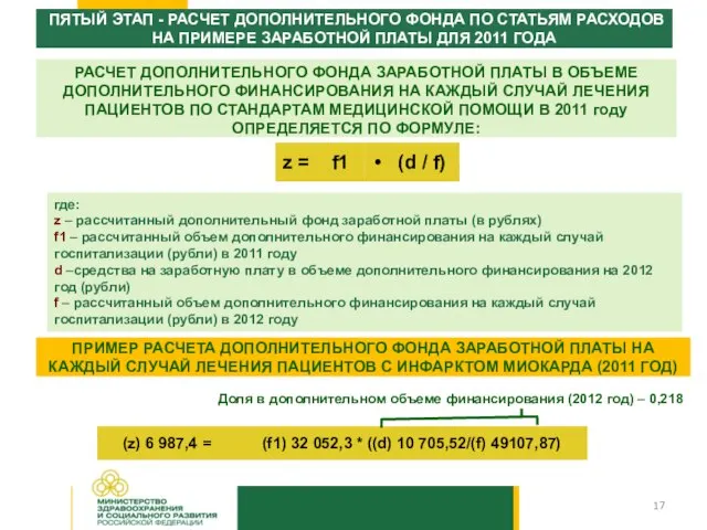 РАСЧЕТ ДОПОЛНИТЕЛЬНОГО ФОНДА ЗАРАБОТНОЙ ПЛАТЫ В ОБЪЕМЕ ДОПОЛНИТЕЛЬНОГО ФИНАНСИРОВАНИЯ НА КАЖДЫЙ СЛУЧАЙ