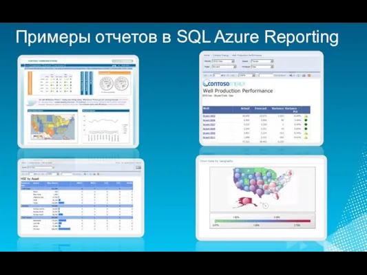 Примеры отчетов в SQL Azure Reporting