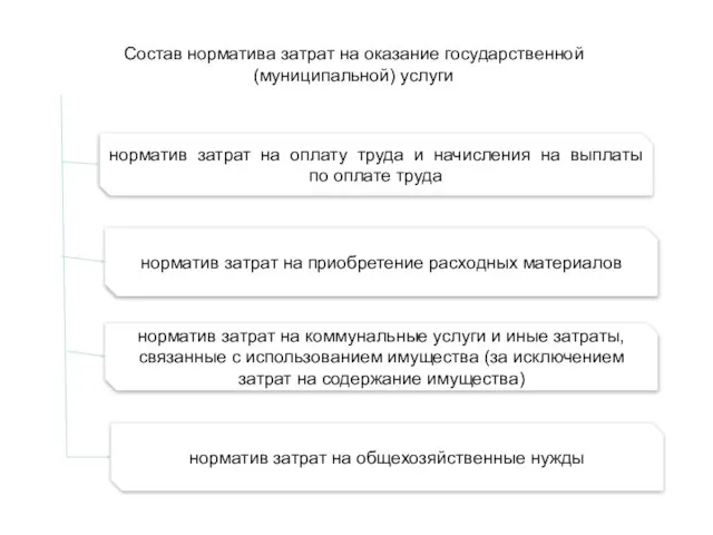 Состав норматива затрат на оказание государственной (муниципальной) услуги норматив затрат на оплату