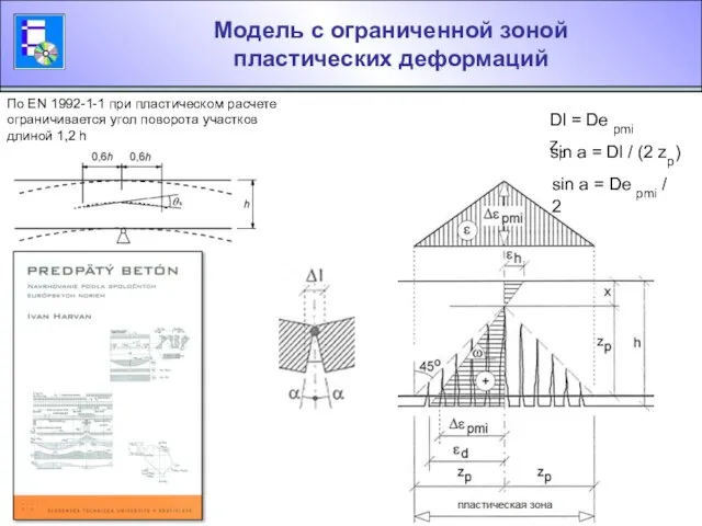 Модель с ограниченной зоной пластических деформаций По EN 1992-1-1 при пластическом расчете