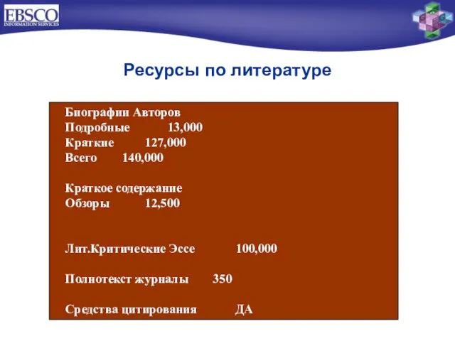 Ресурсы по литературе Биографии Авторов Подробные 13,000 Краткие 127,000 Всего 140,000 Краткое