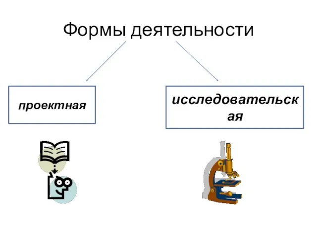 Формы деятельности проектная исследовательская