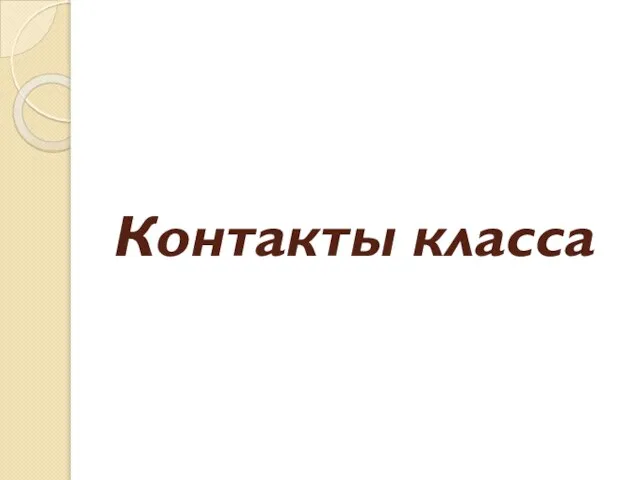 Контакты класса