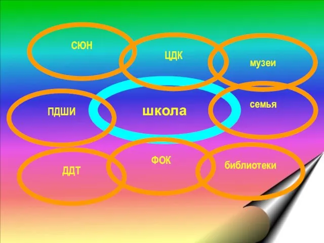 школа ПДШИ ДДТ СЮН ЦДК ФОК библиотеки семья музеи