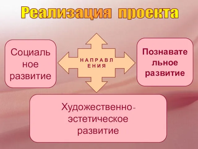 Реализация проекта Н А П Р А В Л Е Н И