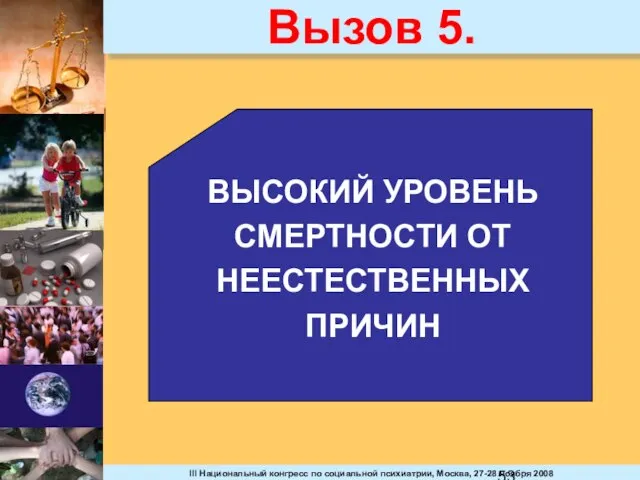 Вызов 5. ВЫСОКИЙ УРОВЕНЬ СМЕРТНОСТИ ОТ НЕЕСТЕСТВЕННЫХ ПРИЧИН