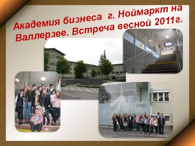 Академия бизнеса г. Ноймаркт на Валлерзее. Встреча весной 2011г.