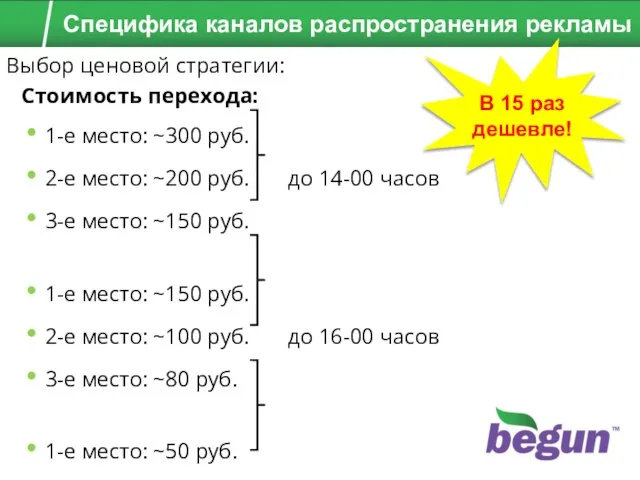 Специфика каналов распространения рекламы