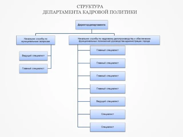 СТРУКТУРА ДЕПАРТАМЕНТА КАДРОВОЙ ПОЛИТИКИ