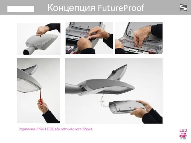 Удаление IP66 LEDSafe оптического блока Концепция FutureProof