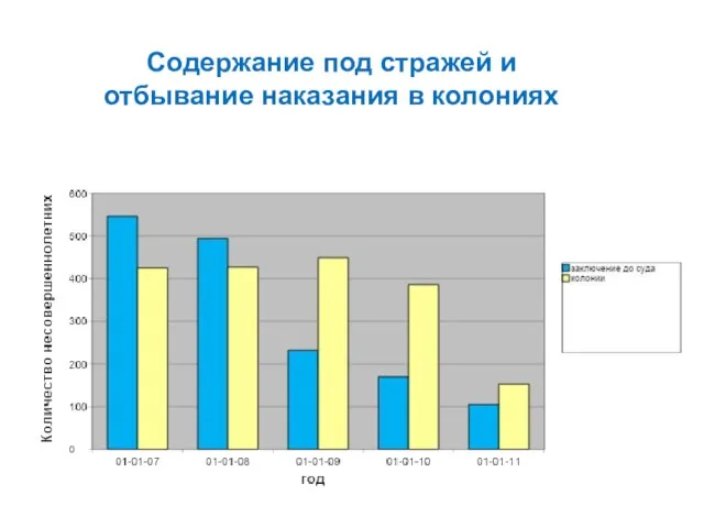 Содержание под стражей и отбывание наказания в колониях