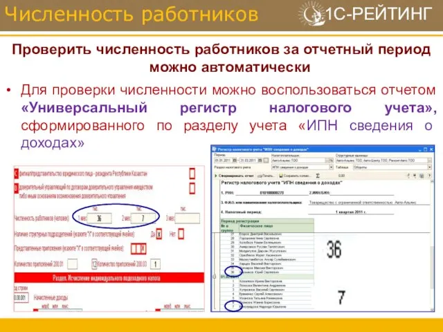 Проверить численность работников за отчетный период можно автоматически Для проверки численности можно