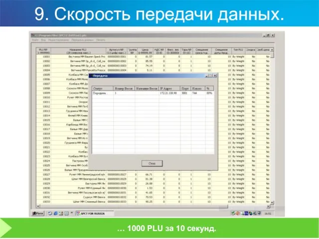 9. Скорость передачи данных.