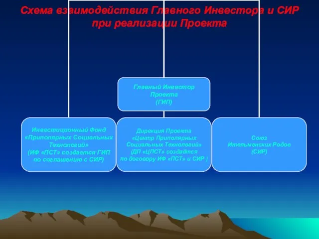 Схема взаимодействия Главного Инвестора и СИР при реализации Проекта