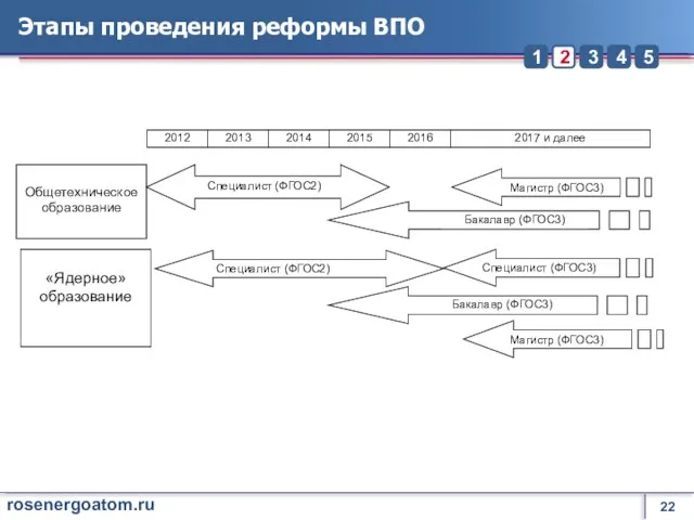 Этапы проведения реформы ВПО