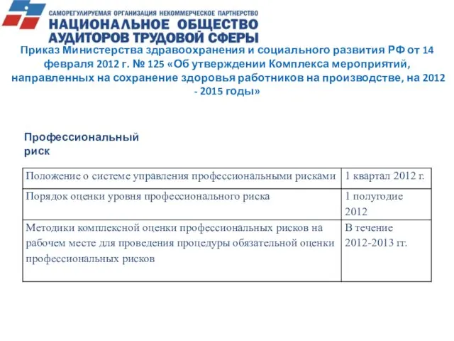 Приказ Министерства здравоохранения и социального развития РФ от 14 февраля 2012 г.