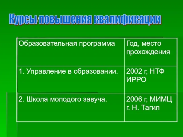 2006 г, МИМЦ г. Н. Тагил Курсы повышения квалификации