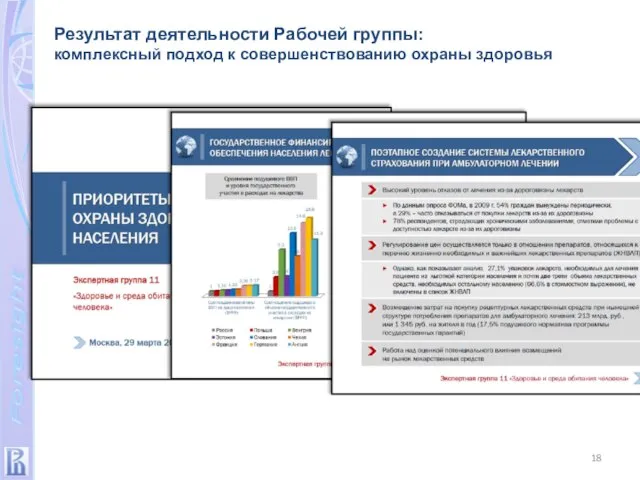 Результат деятельности Рабочей группы: комплексный подход к совершенствованию охраны здоровья