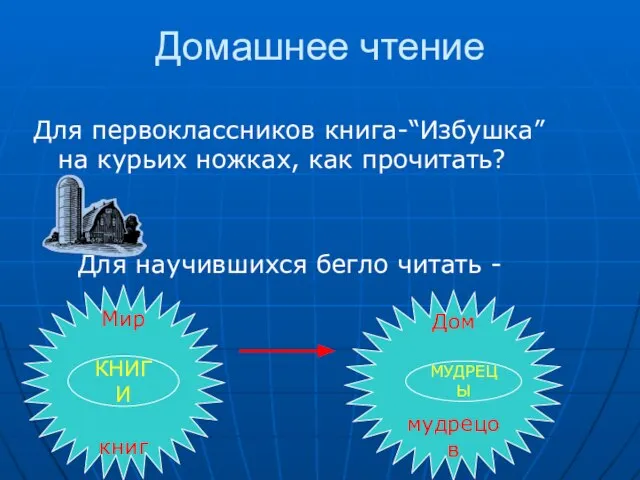 Домашнее чтение Для первоклассников книга-“Избушка” на курьих ножках, как прочитать? Для научившихся