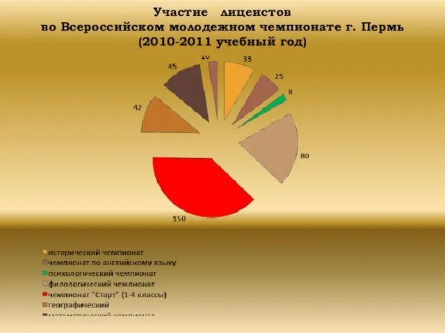 Участие лицеистов во Всероссийском молодежном чемпионате г. Пермь (2010-2011 учебный год)