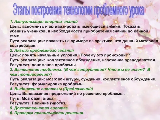 1. Актуализация опорных знаний Цель: вспомнить и активизировать имеющиеся знания. Показать, убедить