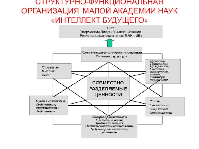 СТРУКТУРНО-ФУНКЦИОНАЛЬНАЯ ОРГАНИЗАЦИЯ МАЛОЙ АКАДЕМИИ НАУК «ИНТЕЛЛЕКТ БУДУЩЕГО»