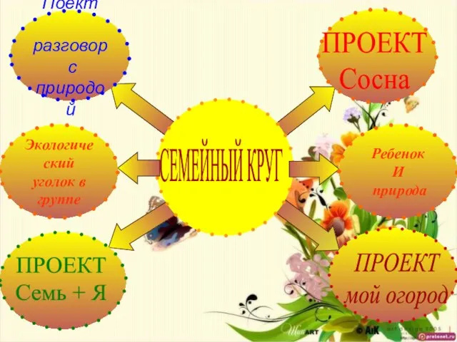 Поект разговор с природой СЕМЕЙНЫЙ КРУГ ПРОЕКТ Сосна ПРОЕКТ мой огород ПРОЕКТ