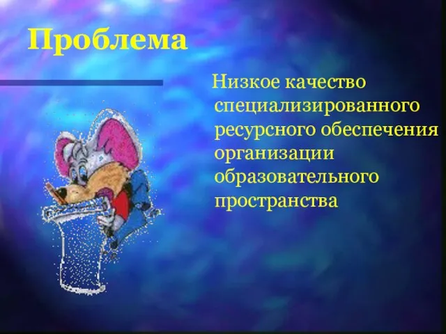 Низкое качество специализированного ресурсного обеспечения организации образовательного пространства Проблема