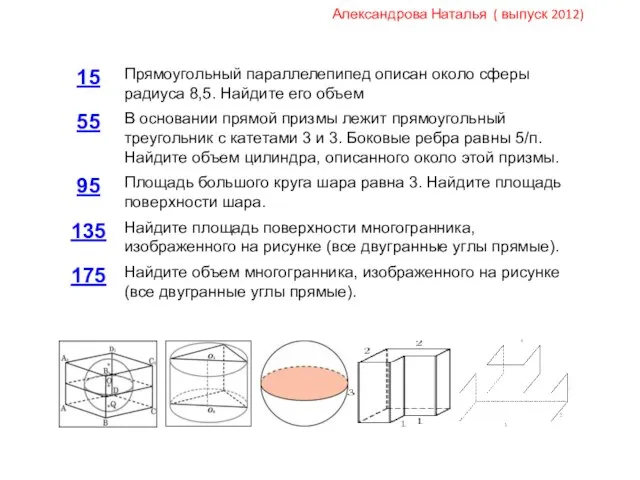 Александрова Наталья ( выпуск 2012)