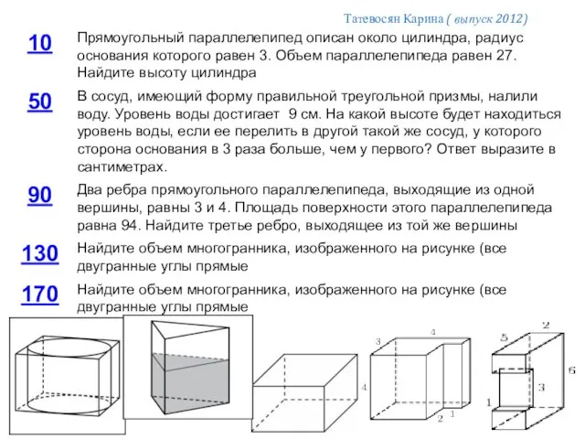 Татевосян Карина ( выпуск 2012)