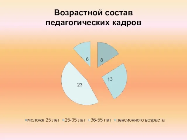 Возрастной состав педагогических кадров