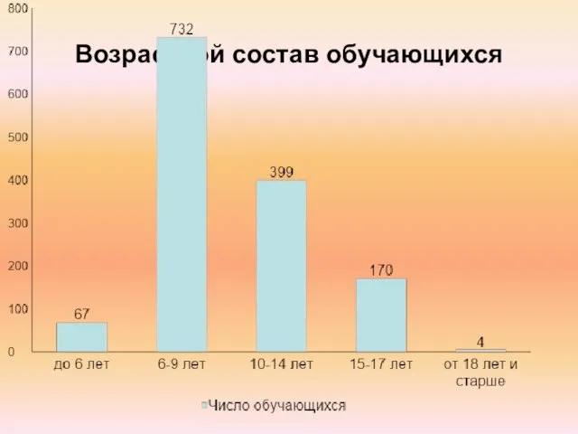 Возрастной состав обучающихся