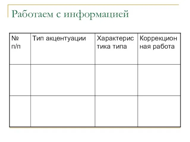 Работаем с информацией