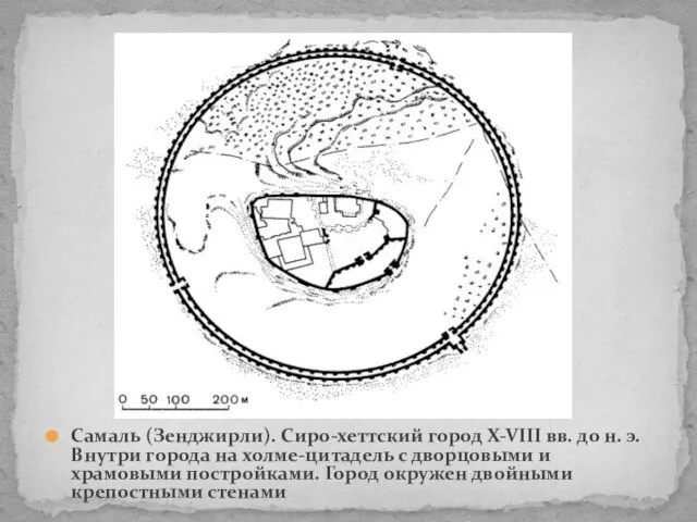 Самаль (Зенджирли). Сиро-хеттский город X-VIII вв. до н. э. Внутри города на