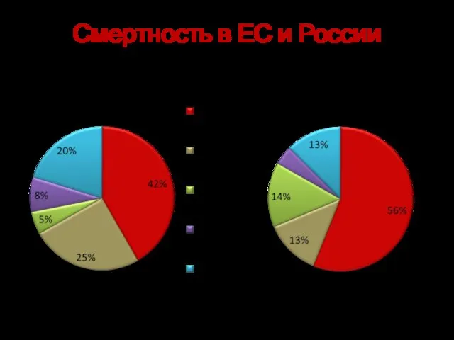 Смертность в ЕС и России European Cardiovascular Disease statistics 2010