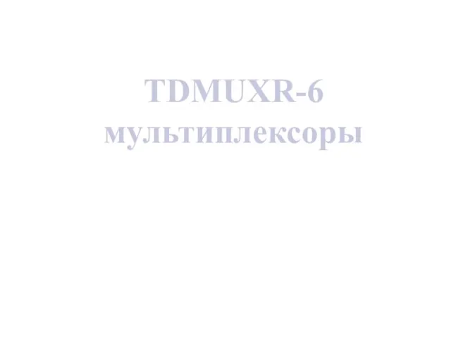 TDMUXR-6 мультиплексоры