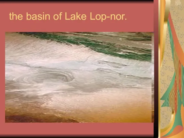 the basin of Lake Lop-nor.