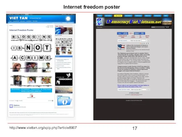Internet freedom poster http://www.viettan.org/spip.php?article8907